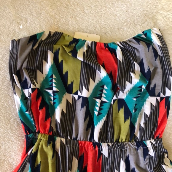 Strapless patterned dress - Picture 2 of 4